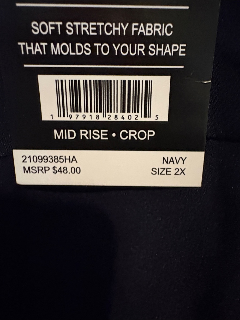 Counterparts Navy Cropped Pants with Gold-Tone Buttons - Picture 6 of 7
